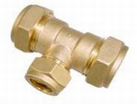 KNEL T-STUK 28 MM ROND MESSING B.S.