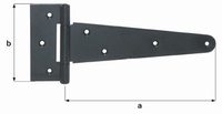 STAARTSCHARNIER ZWART 150 MM ENGELS