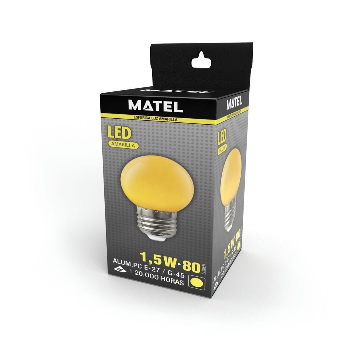 LED LAMP GEKLEURD GEEL E27 1.5 W