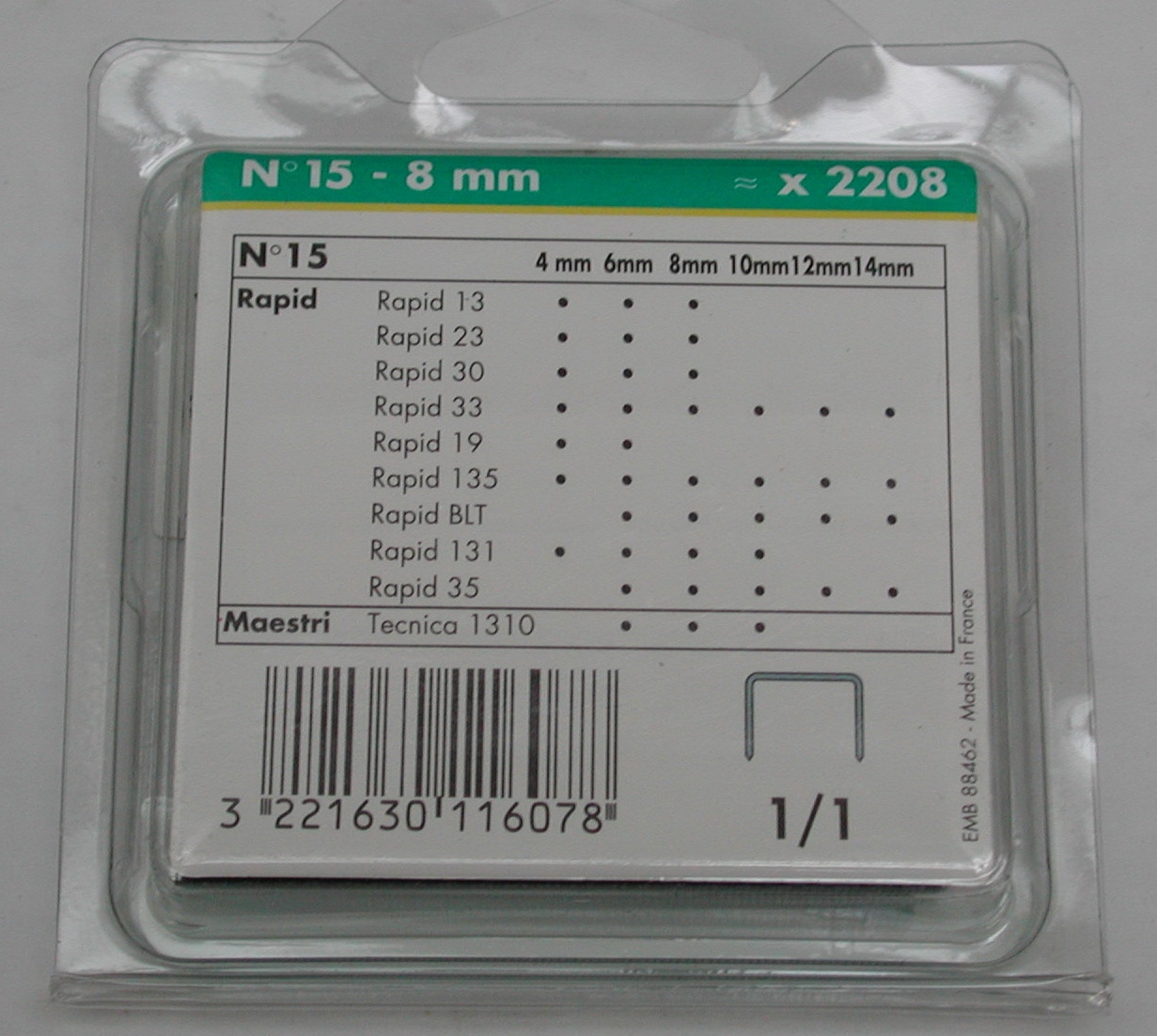 NIETEN ROCAFIX NO 15 X  8 MM