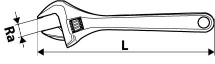 VERST.MOERSLEUTEL 12" TOPEX