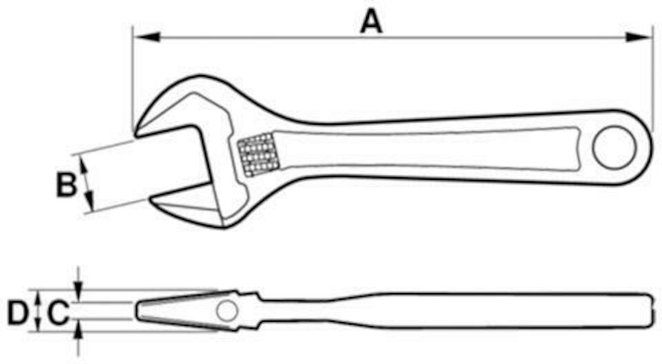 VERSTELBARE MOERSL. 10" BAHCO