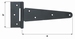 STAARTSCHARNIER ZWART 150 MM ENGELS